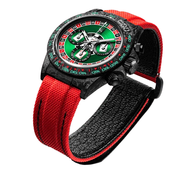 Diw Daytona carbon lucky player (casino) 40mm oyster black