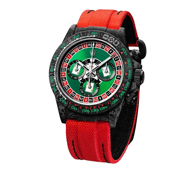 Diw Daytona carbon lucky player (casino) 40mm oyster black