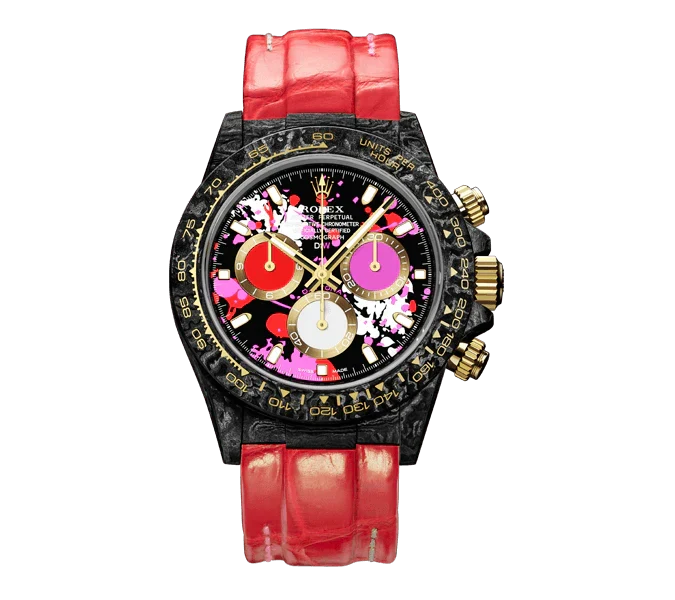 Diw Daytona motley red 40mm oyster black