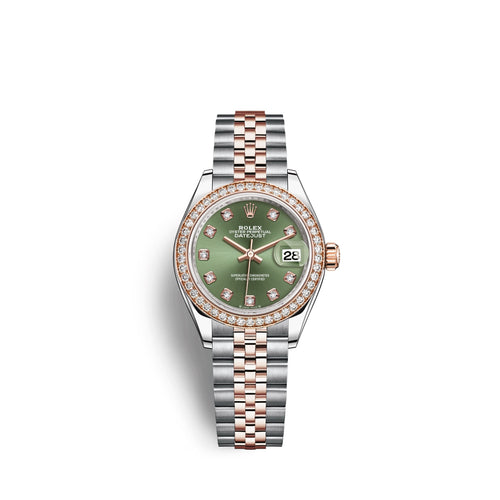 Lady-Datejust 28, Oystersteel and 18k Everose Gold, Ref# 279381RBR-0007