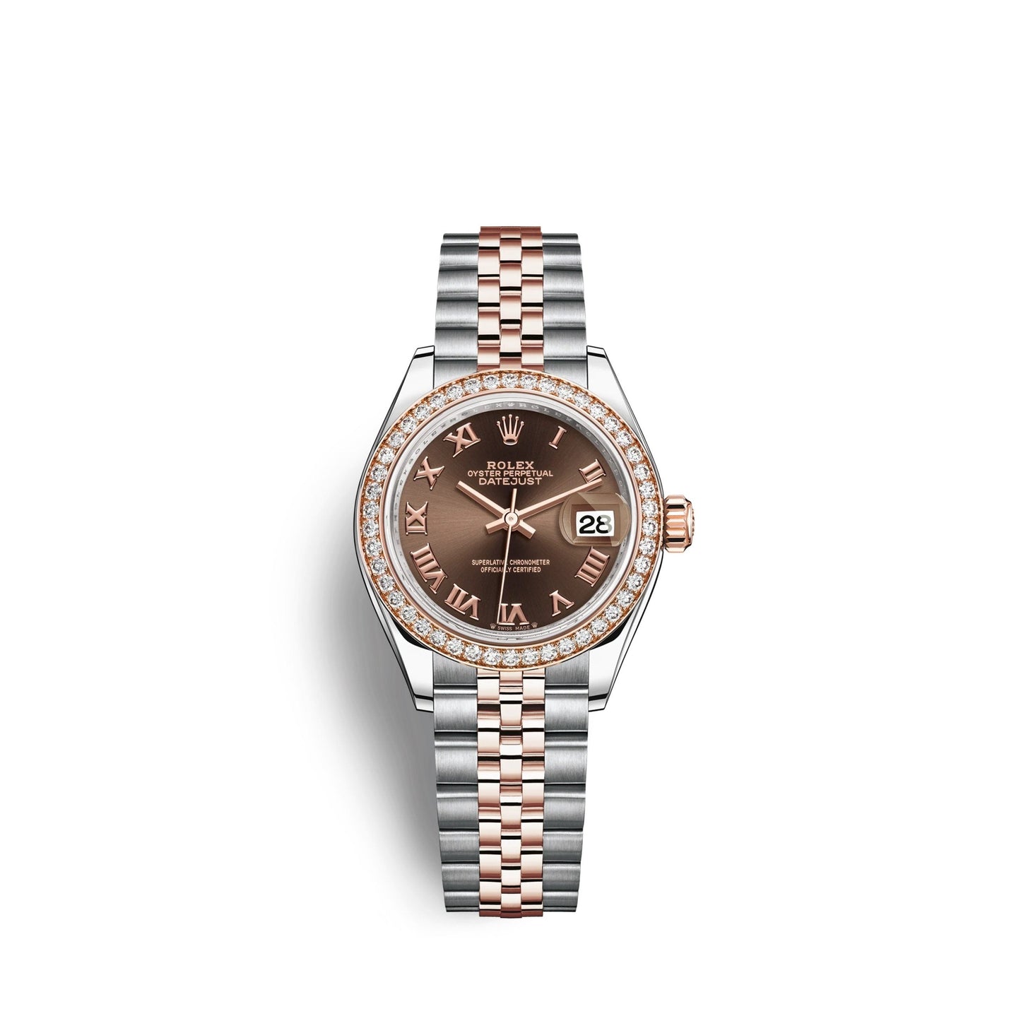 Lady-Datejust 28, Oystersteel and 18k Everose Gold, Ref# 279381RBR-0009