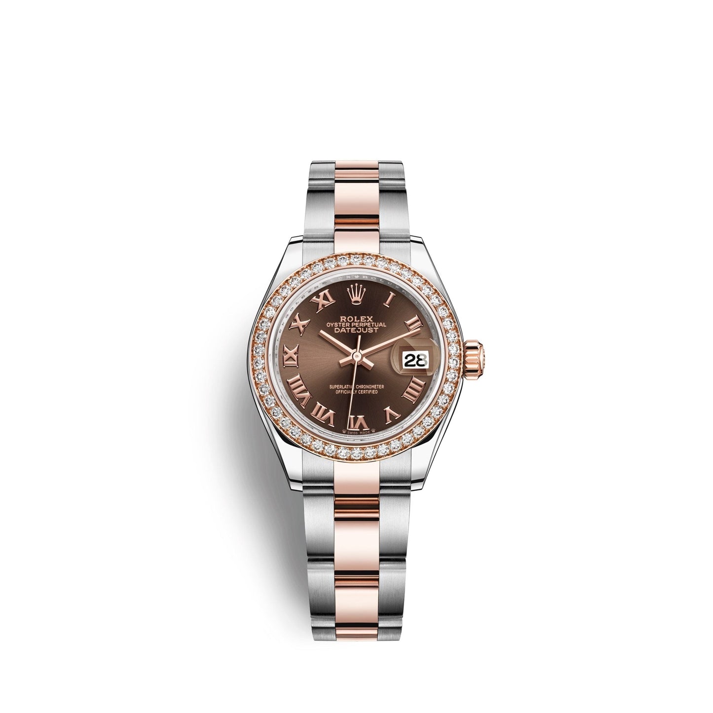 Lady-Datejust 28, Oystersteel and 18k Everose Gold, Ref# 279381RBR-0010