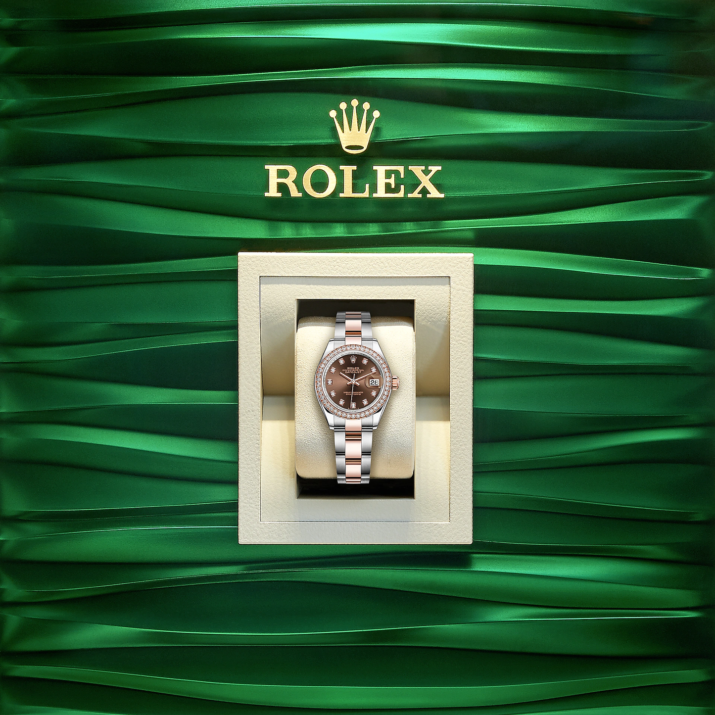 Lady-Datejust 28, Oystersteel and 18k Everose Gold, Ref# 279381RBR-0012