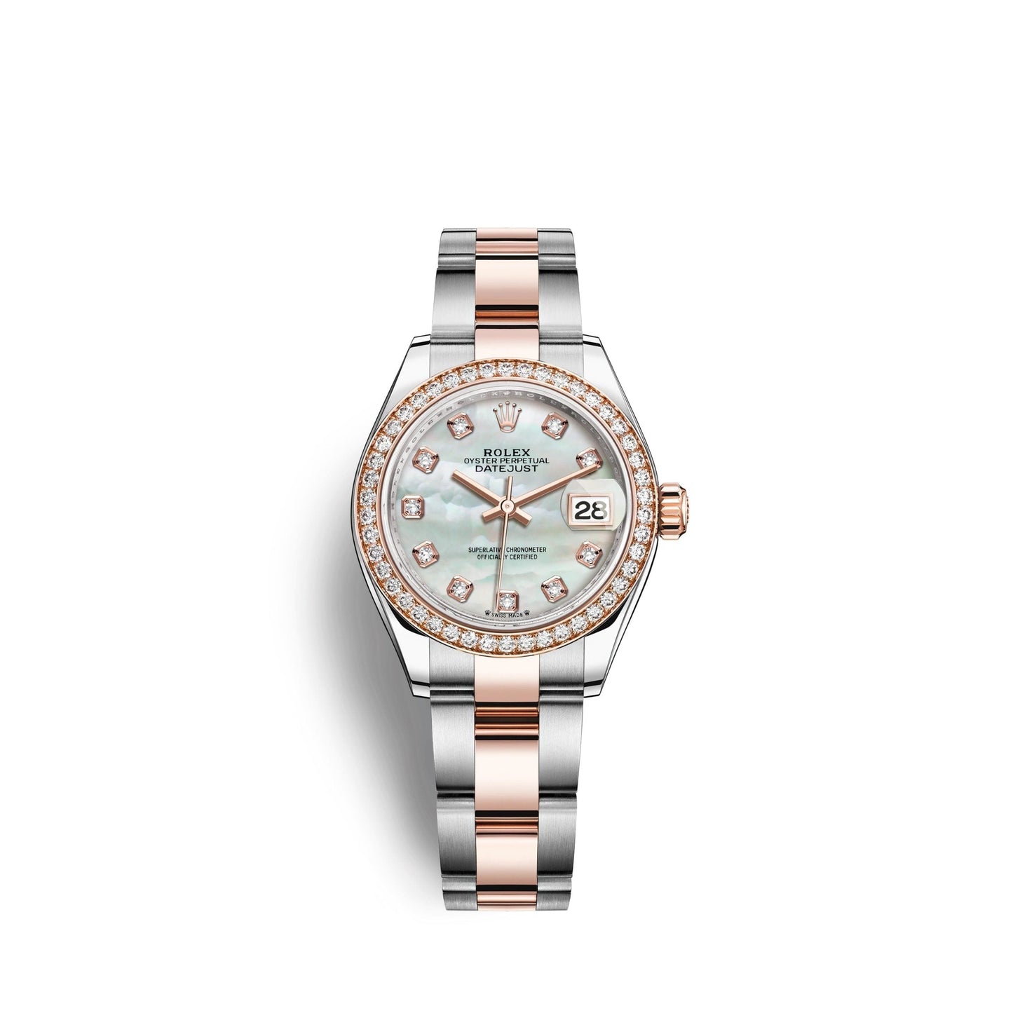 Lady-Datejust 28, Oystersteel and 18k Everose Gold, Ref# 279381RBR-0014