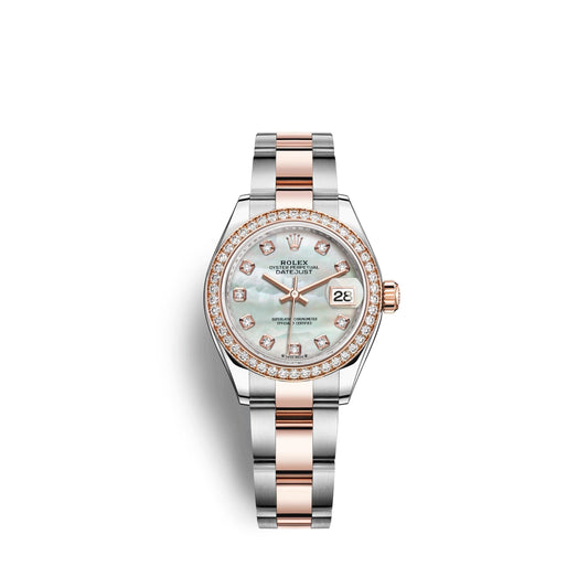 Lady-Datejust 28, Oystersteel and 18k Everose Gold, Ref# 279381RBR-0014
