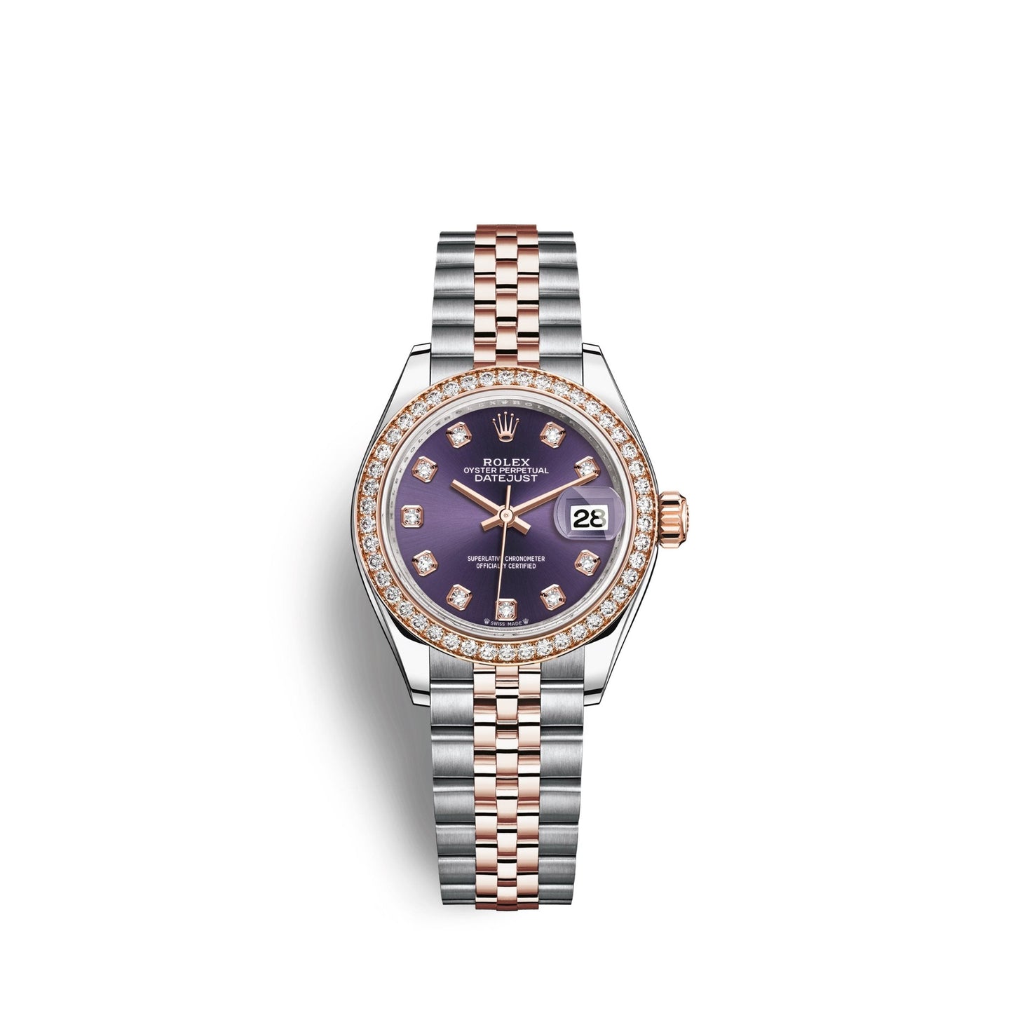 Lady-Datejust 28, Oystersteel and 18k Everose Gold, Ref# 279381RBR-0015