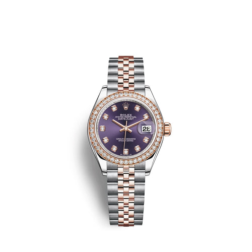 Lady-Datejust 28, Oystersteel and 18k Everose Gold, Ref# 279381RBR-0015