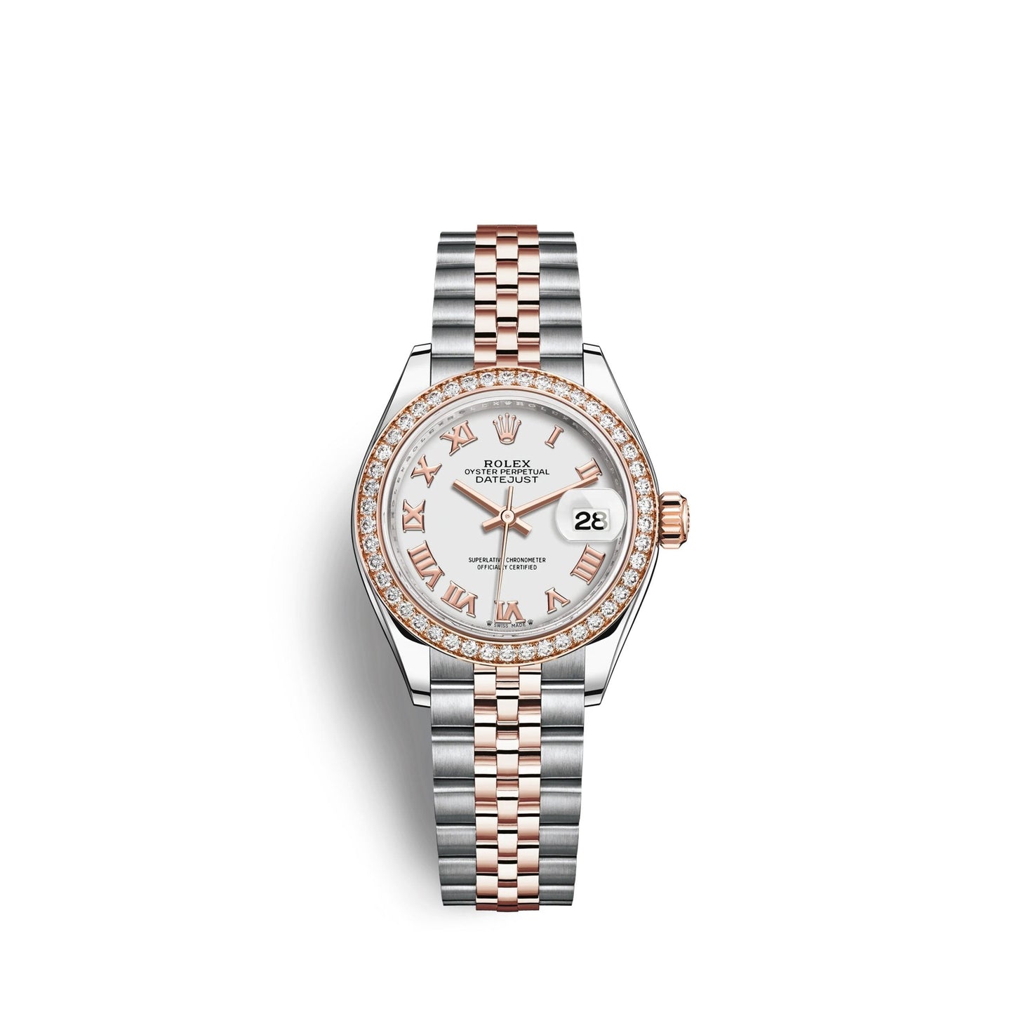 Lady-Datejust 28, Oystersteel and 18k Everose Gold, Ref# 279381RBR-0021