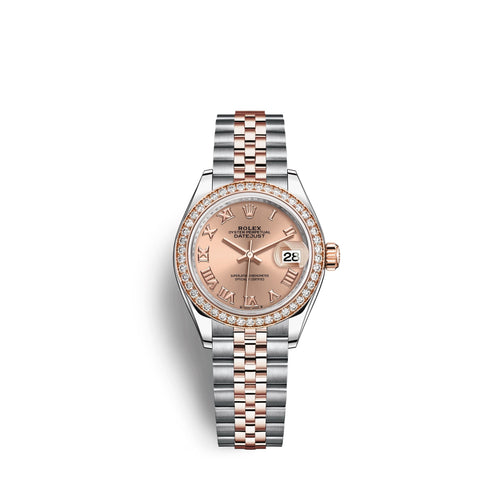 Lady-Datejust 28, Oystersteel and 18k Everose Gold, Ref# 279381RBR-0025