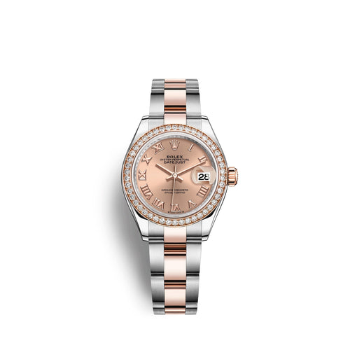 Lady-Datejust 28, Oystersteel and 18k Everose Gold, Ref# 279381RBR-0026