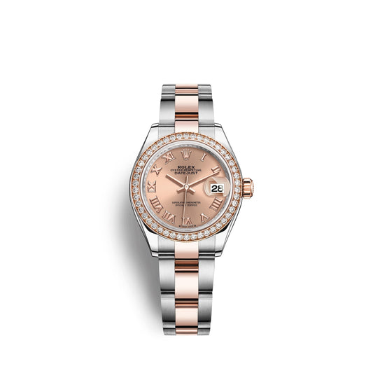 Lady-Datejust 28, Oystersteel and 18k Everose Gold, Ref# 279381RBR-0026