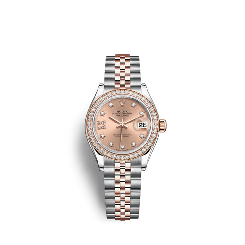Lady-Datejust 28, Oystersteel and 18k Everose Gold, Ref# 279381RBR-0027
