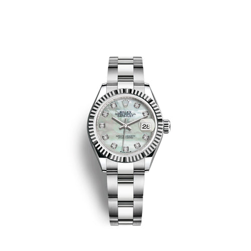Lady-Datejust 28, Oystersteel and 18k White Gold, Ref# 279174-0010