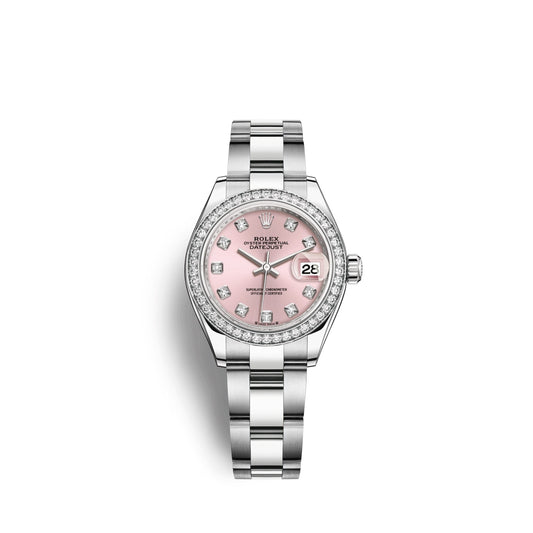 Lady-Datejust 28, Oystersteel and 18k White Gold, Ref# 279384RBR-0004