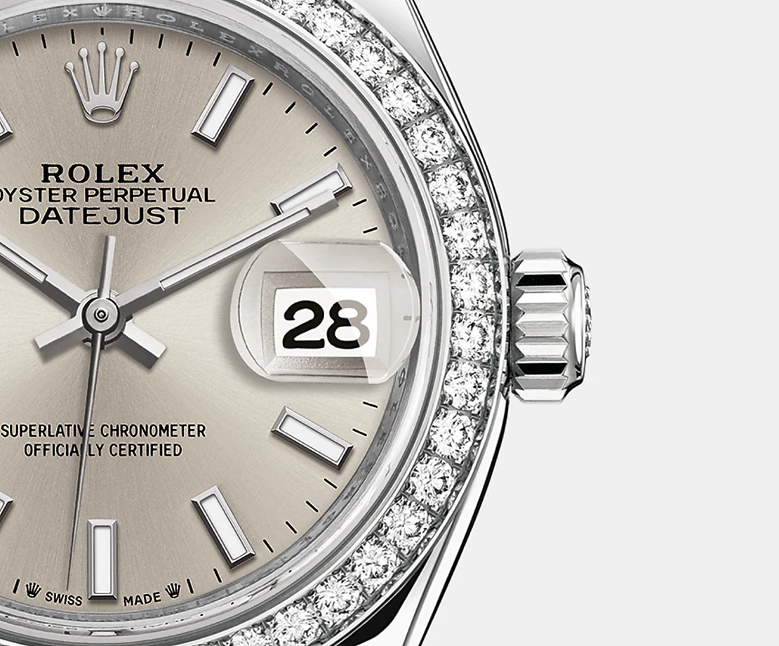 Lady-Datejust 28, Oystersteel and 18k White Gold, Ref# 279384RBR-0007
