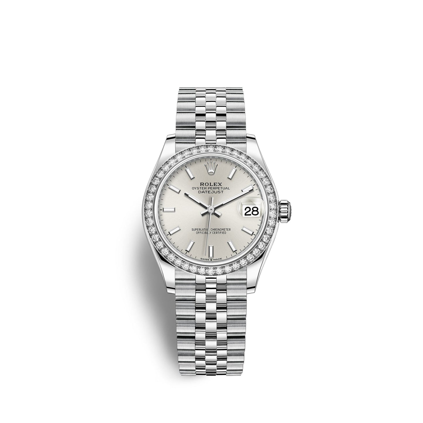Lady-Datejust 28, Oystersteel and 18k White Gold, Ref# 279384RBR-0007