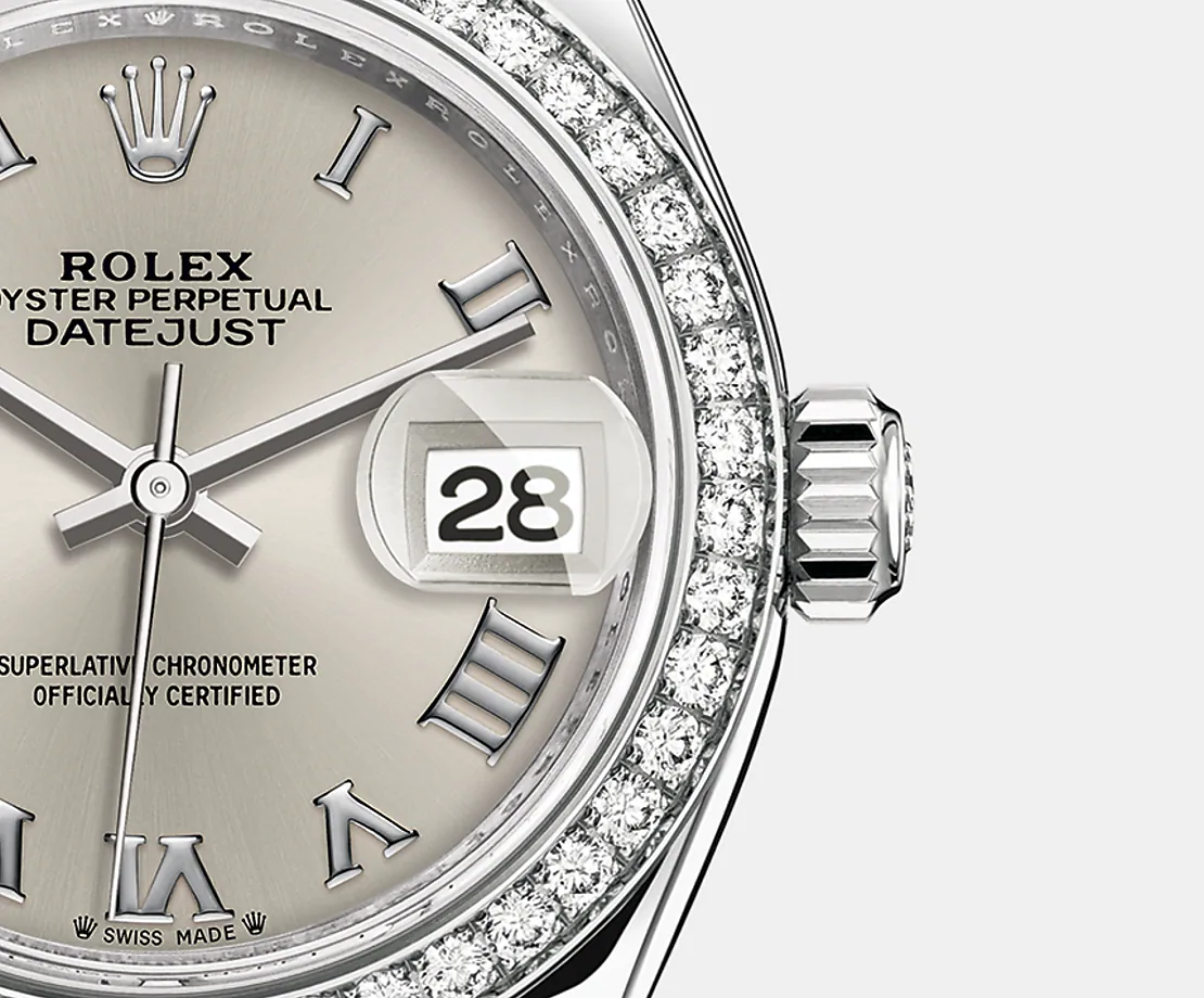 Lady-Datejust 28, Oystersteel and 18k White Gold, Ref# 279384RBR-0009