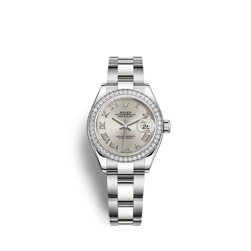 Lady-Datejust 28, Oystersteel and 18k White Gold, Ref# 279384RBR-0010