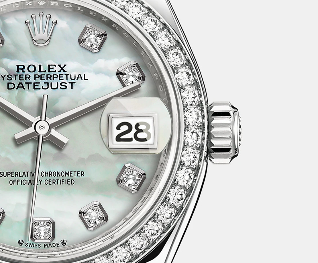 Lady-Datejust 28, Oystersteel and 18k White Gold, Ref# 279384RBR-0012