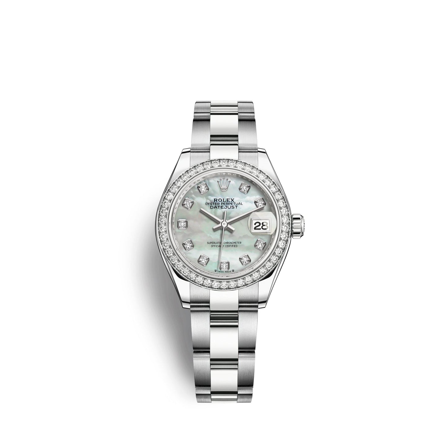 Lady-Datejust 28, Oystersteel and 18k White Gold, Ref# 279384RBR-0012