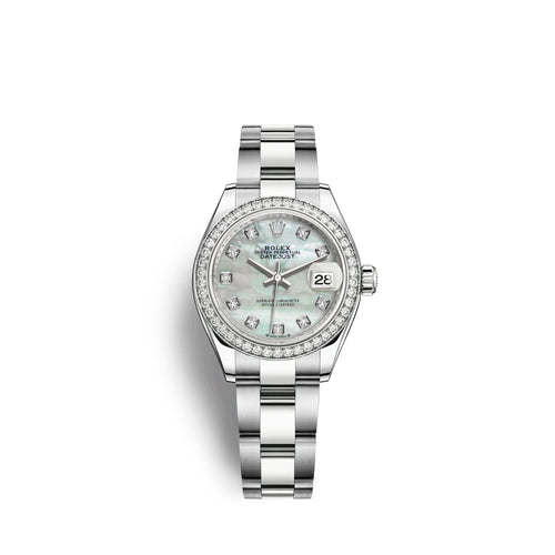Lady-Datejust 28, Oystersteel and 18k White Gold, Ref# 279384RBR-0012
