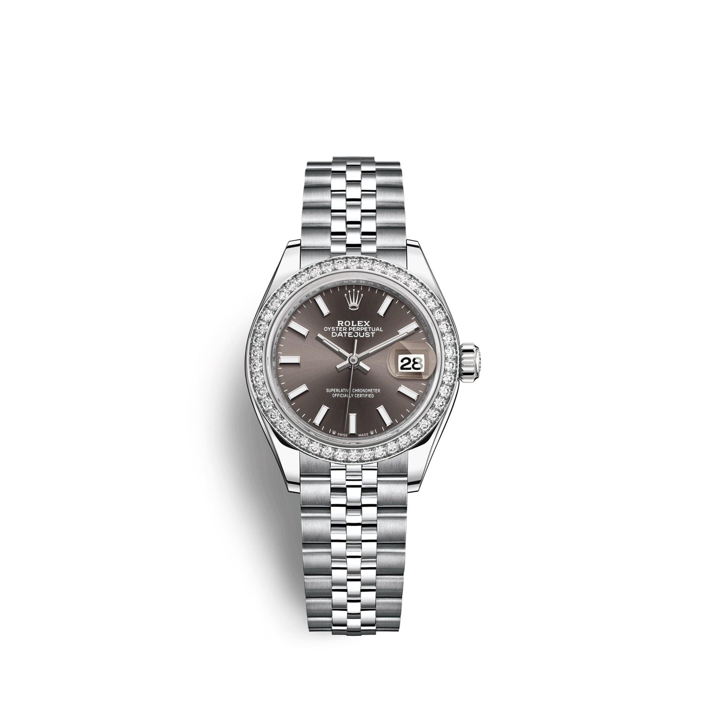 Lady-Datejust 28, Oystersteel and 18k White Gold, Ref# 279384RBR-0013