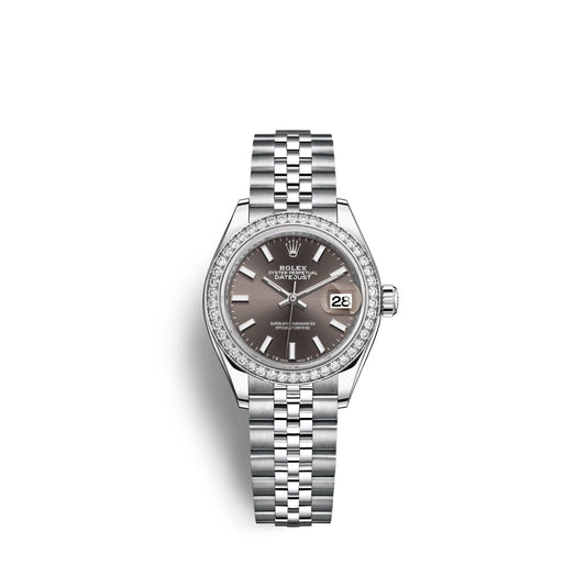 Lady-Datejust 28, Oystersteel and 18k White Gold, Ref# 279384RBR-0013