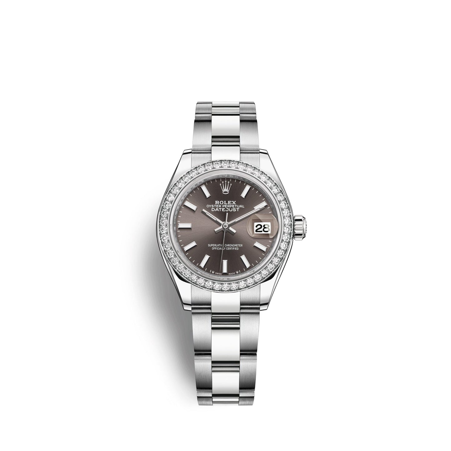 Lady-Datejust 28, Oystersteel and 18k White Gold, Ref# 279384RBR-0014