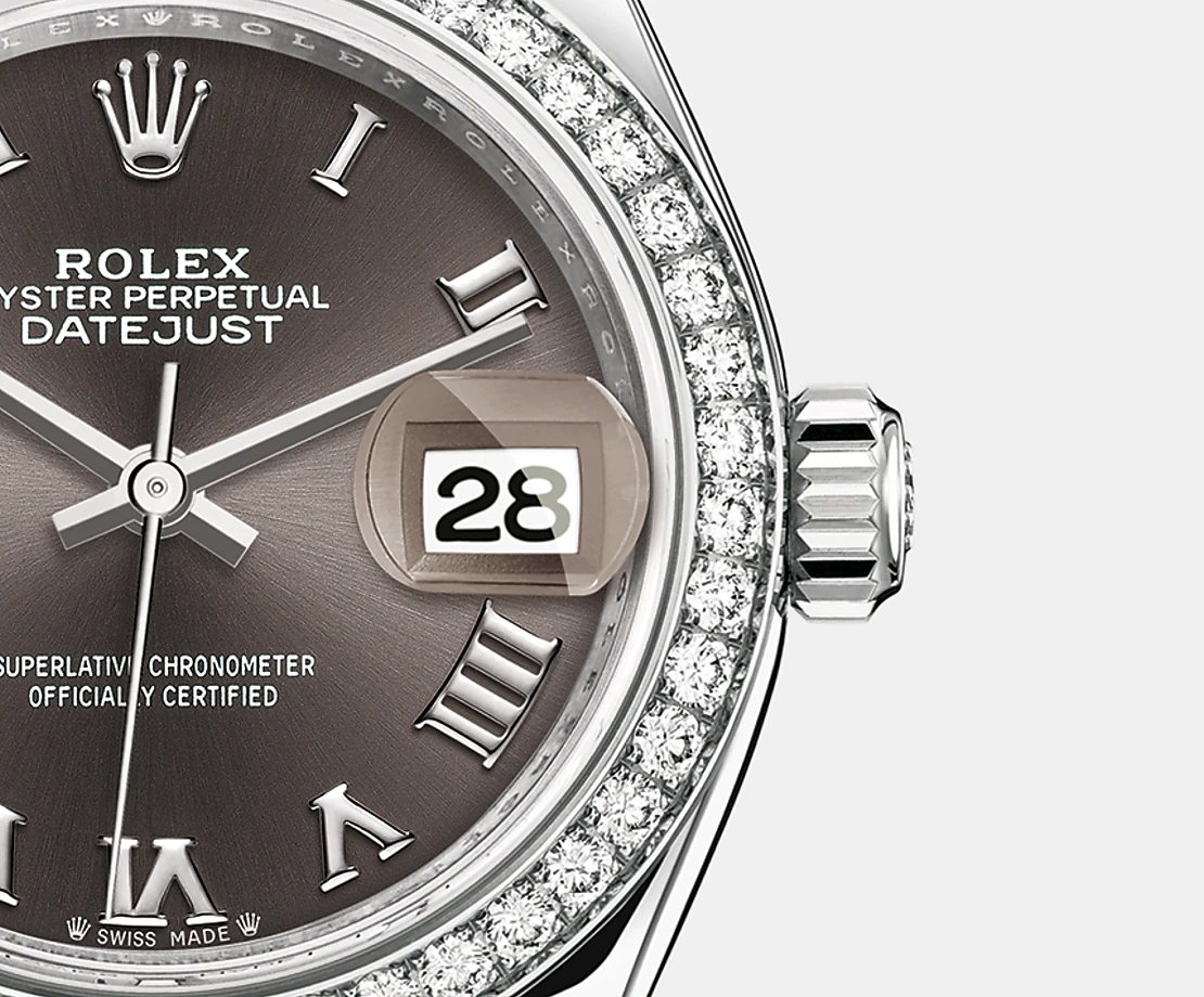 Lady-Datejust 28, Oystersteel and 18k White Gold, Ref# 279384RBR-0015