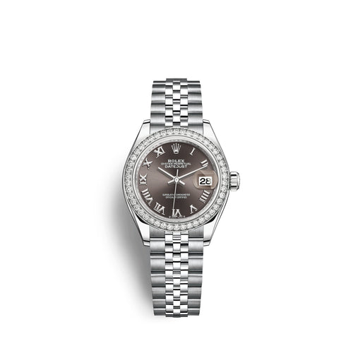 Lady-Datejust 28, Oystersteel and 18k White Gold, Ref# 279384RBR-0015