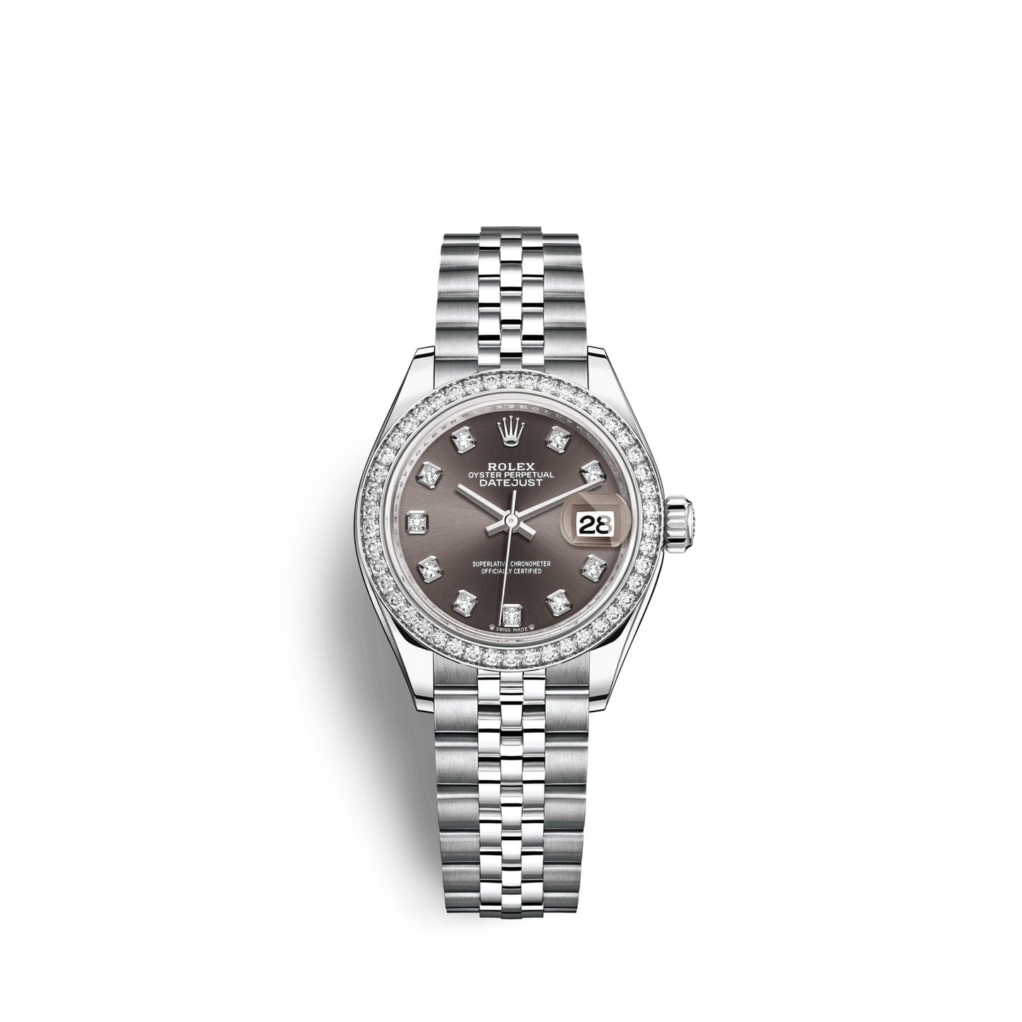 Lady-Datejust 28, Oystersteel and 18k White Gold, Ref# 279384RBR-0017