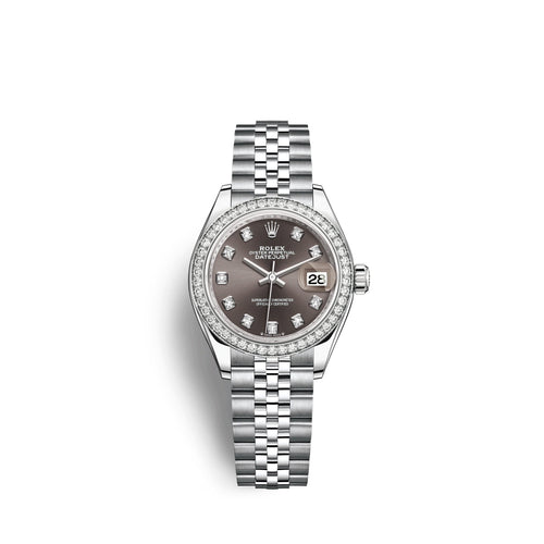 Lady-Datejust 28, Oystersteel and 18k White Gold, Ref# 279384RBR-0017
