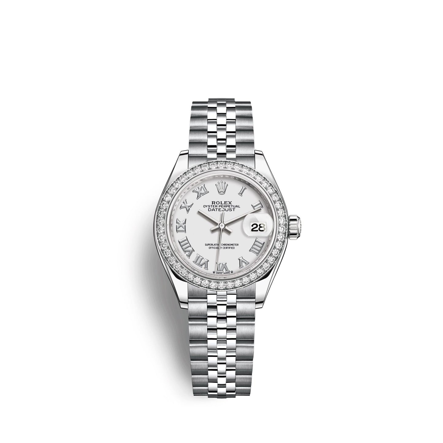 Lady-Datejust 28, Oystersteel and 18k White Gold, Ref# 279384RBR-0019