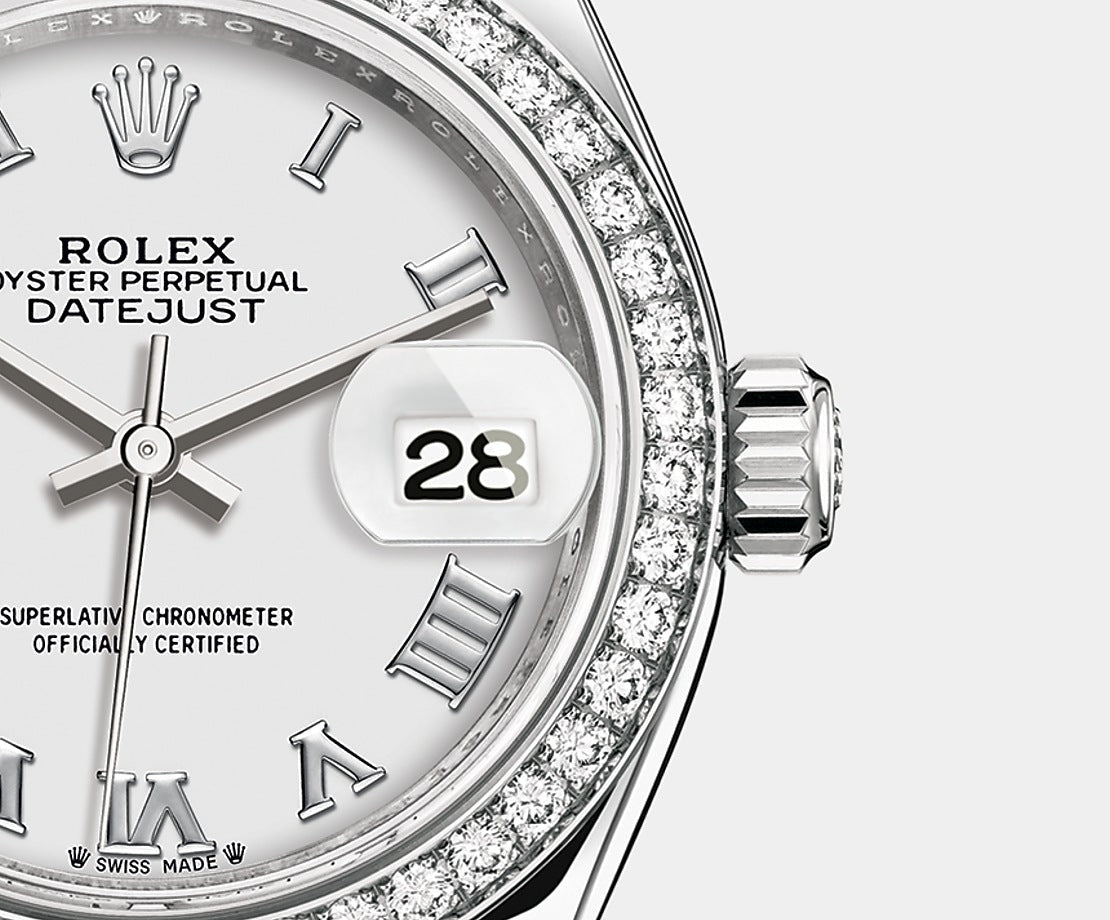 Lady-Datejust 28, Oystersteel and 18k White Gold, Ref# 279384RBR-0020
