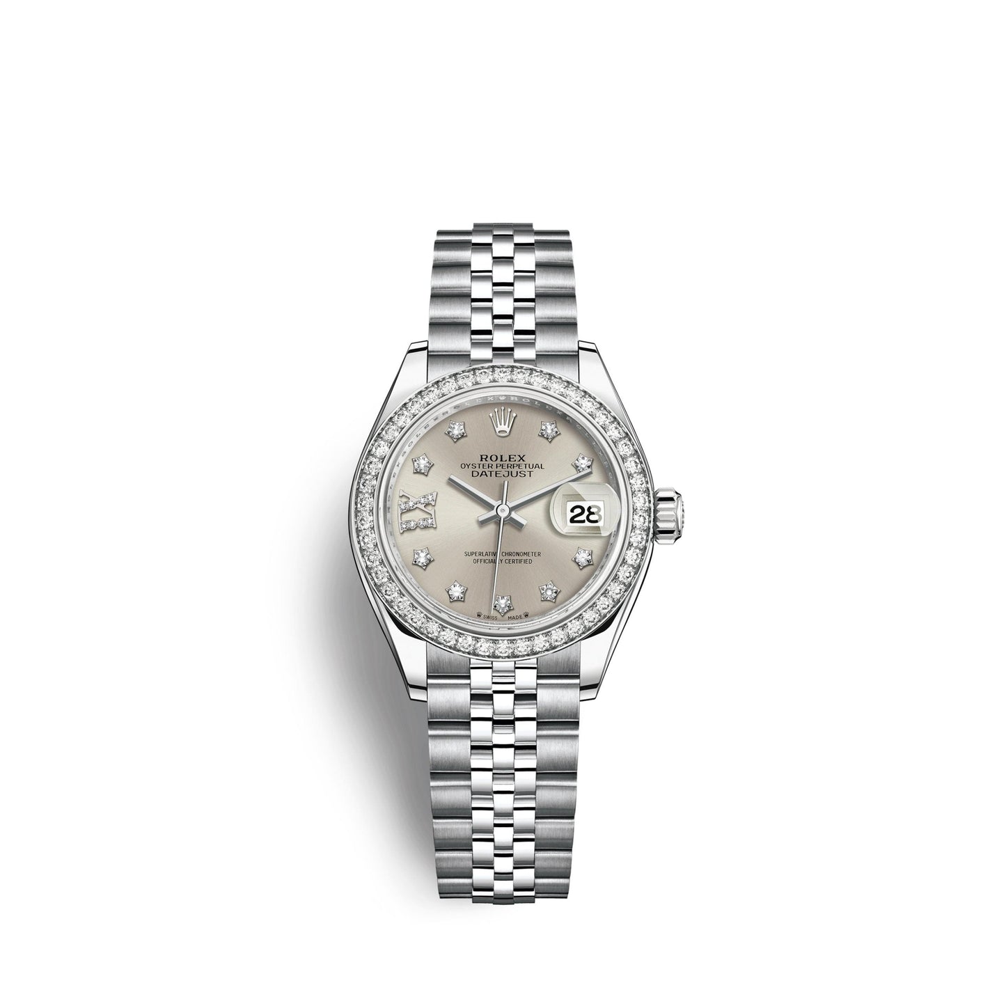 Lady-Datejust 28, Oystersteel and 18k White Gold, Ref# 279384RBR-0021