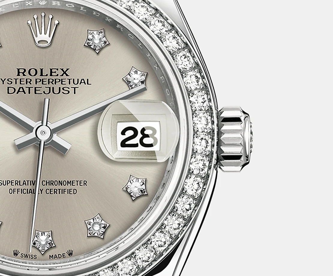 Lady-Datejust 28, Oystersteel and 18k White Gold, Ref# 279384RBR-0021