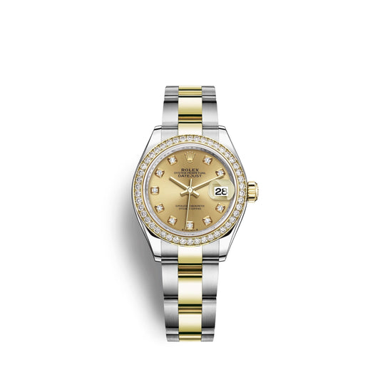 Lady-Datejust 28, Oystersteel and 18k Yellow Gold, Ref# 279383RBR-0012