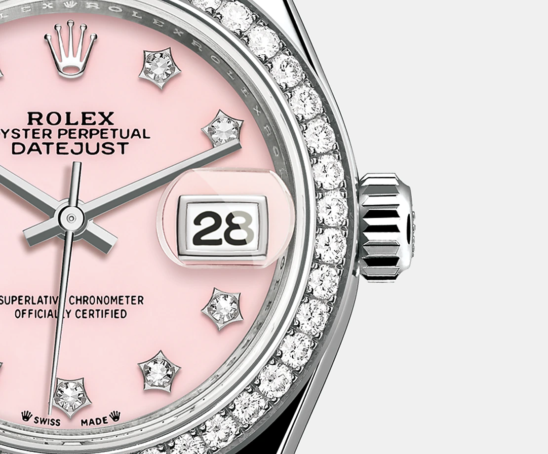 Lady-Datejust 28mm, 18k White Gold, Ref# 279139rbr-0002