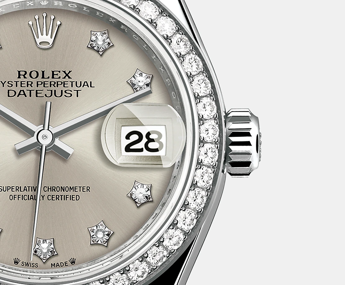 Lady-Datejust 28mm, 18k White Gold, Ref# 279139rbr-0003