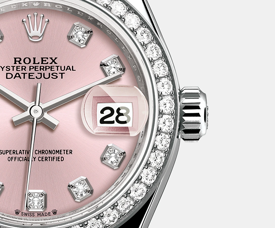 Lady-Datejust 28mm, 18k White Gold, Ref# 279139rbr-0005