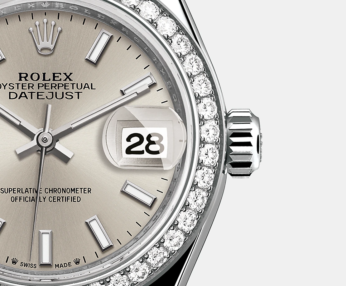 Lady-Datejust 28mm, 18k White Gold, Ref# 279139rbr-0006