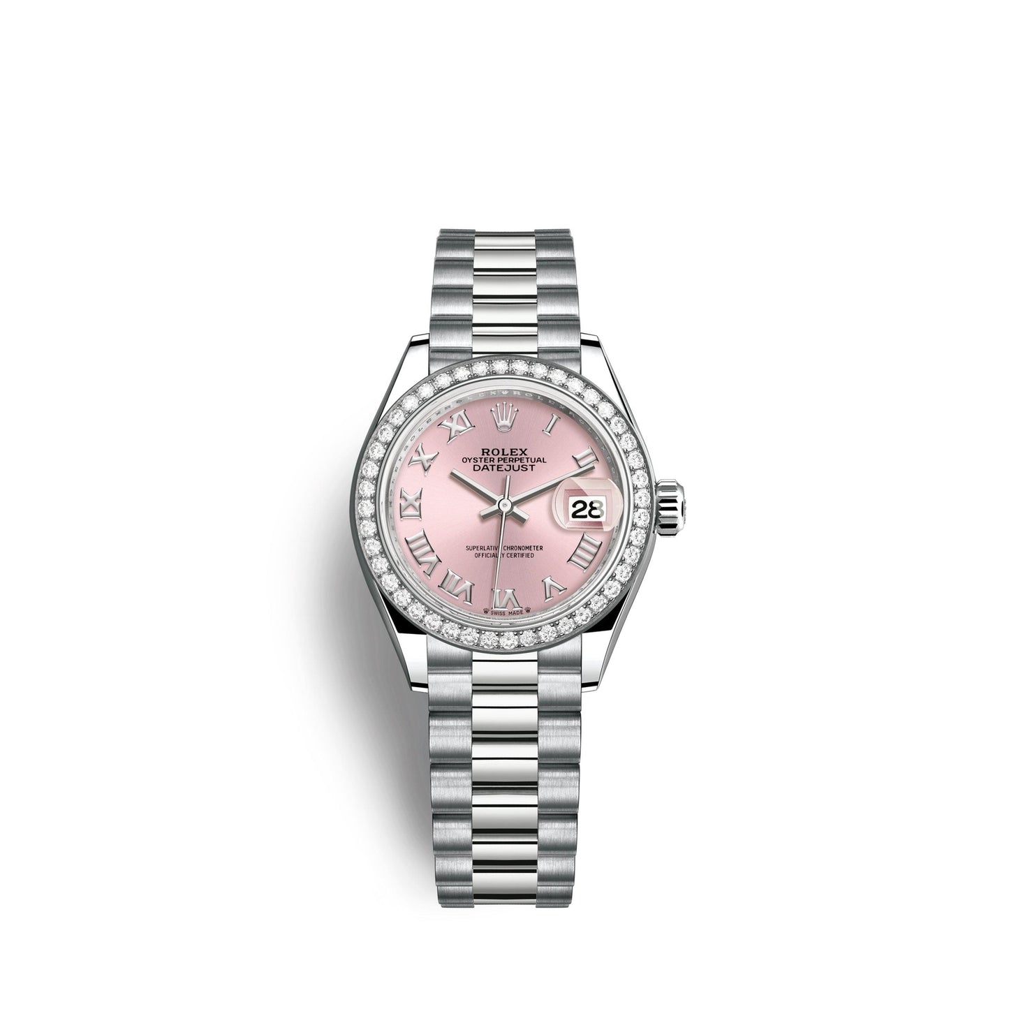 Lady-Datejust 28mm, 18k White Gold, Ref# 279139rbr-0012