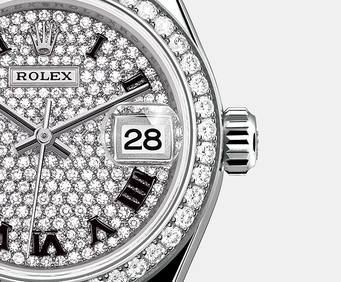 Lady-Datejust 28mm, 18k White Gold, Ref# 279139rbr-0014