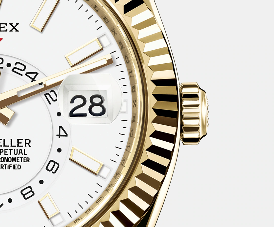 Sky-Dweller 42mm, 18k Yellow Gold, Oysterflex Ref# 326238-0006