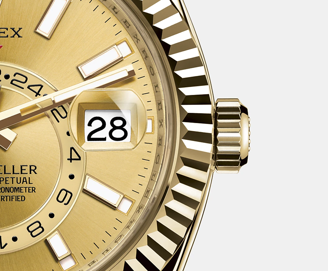 Sky-Dweller 42mm, 18k Yellow Gold, Ref# 326938-0003