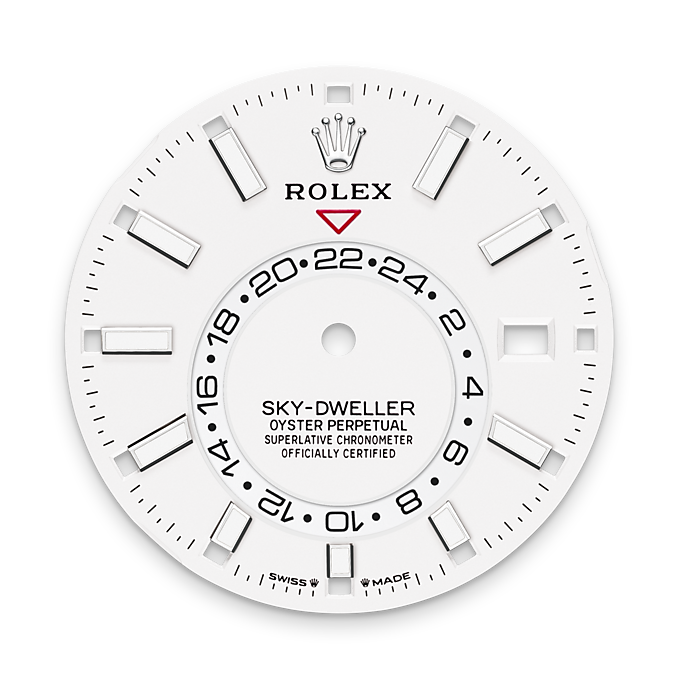 Sky-Dweller, 42mm, Oystersteel and 18k White Gold, White, Jubilee, Ref# 336934-0004