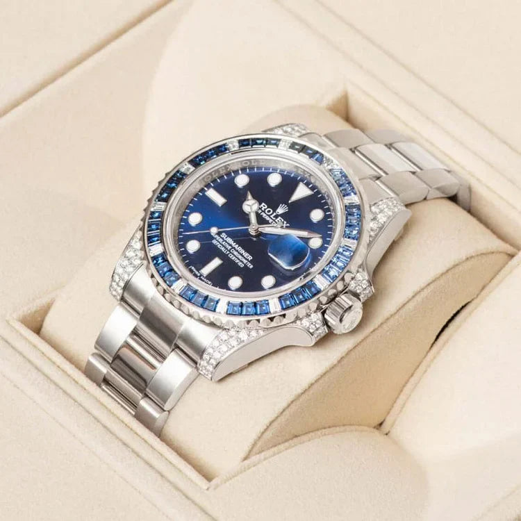 Submariner Date 116659 SABR 18K White Gold Diamonds Sapphires UNWORN
