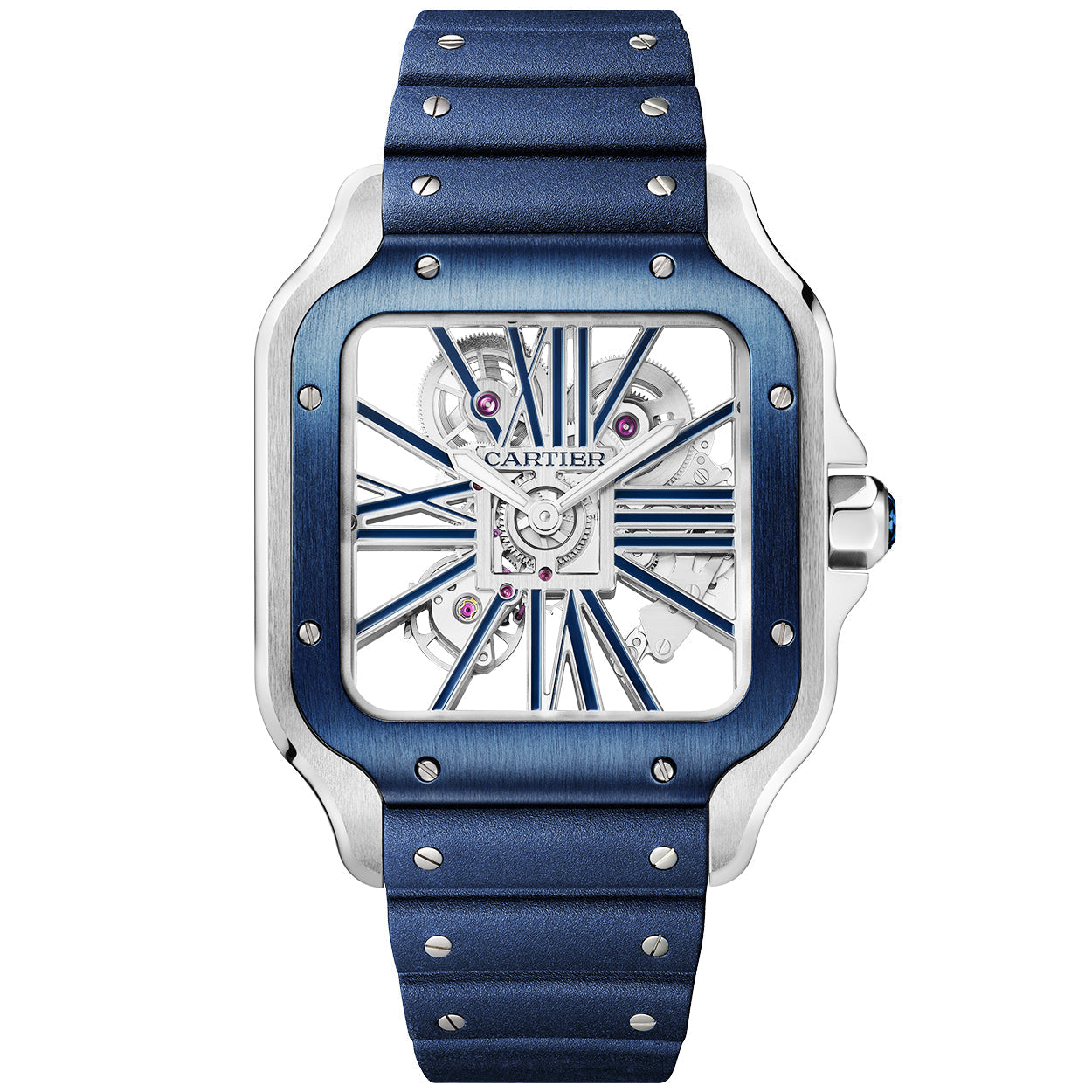 Santos de Cartier Large Skeleton/Blue Dial Men’s Watch
