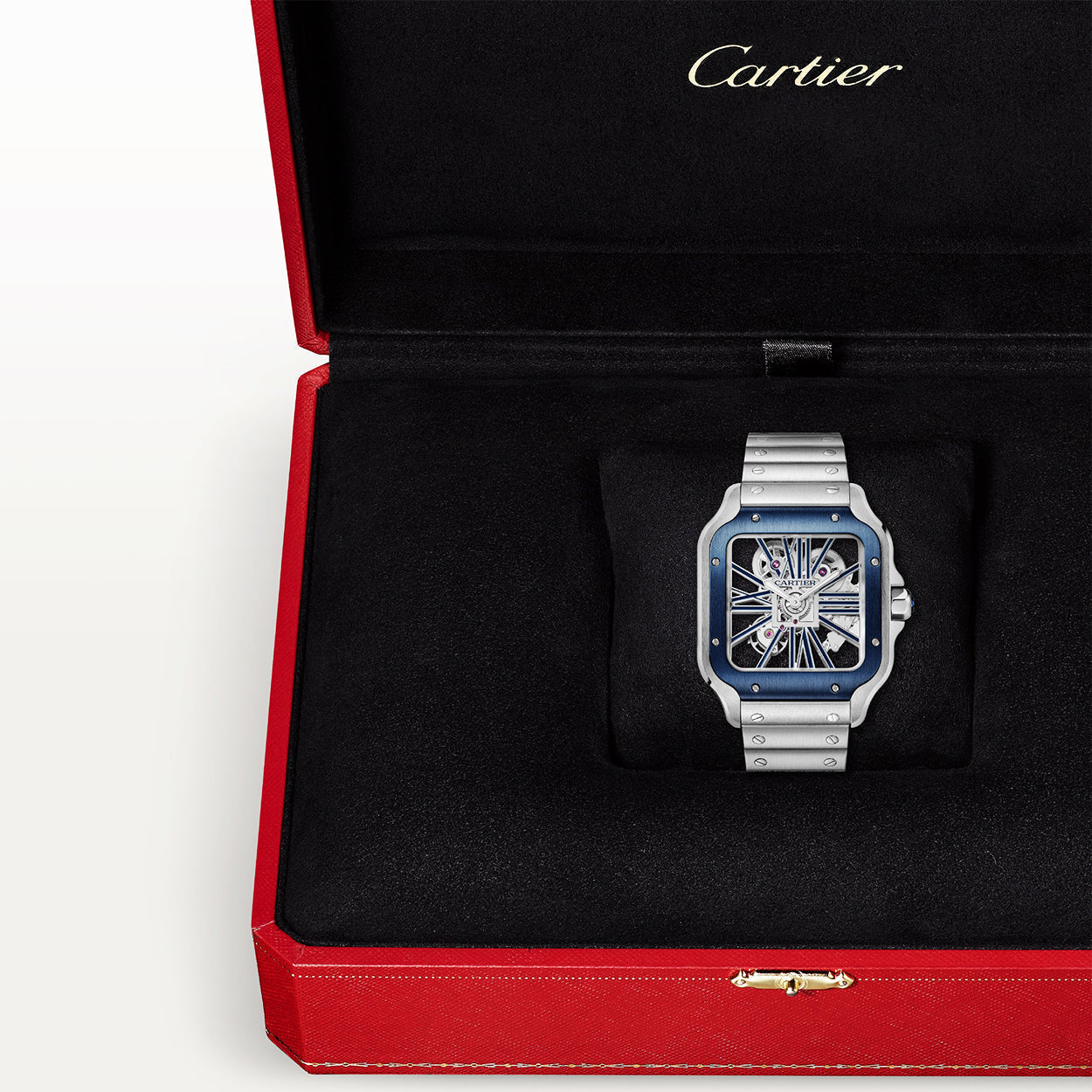 Santos de Cartier Large Skeleton/Blue Dial Men’s Watch